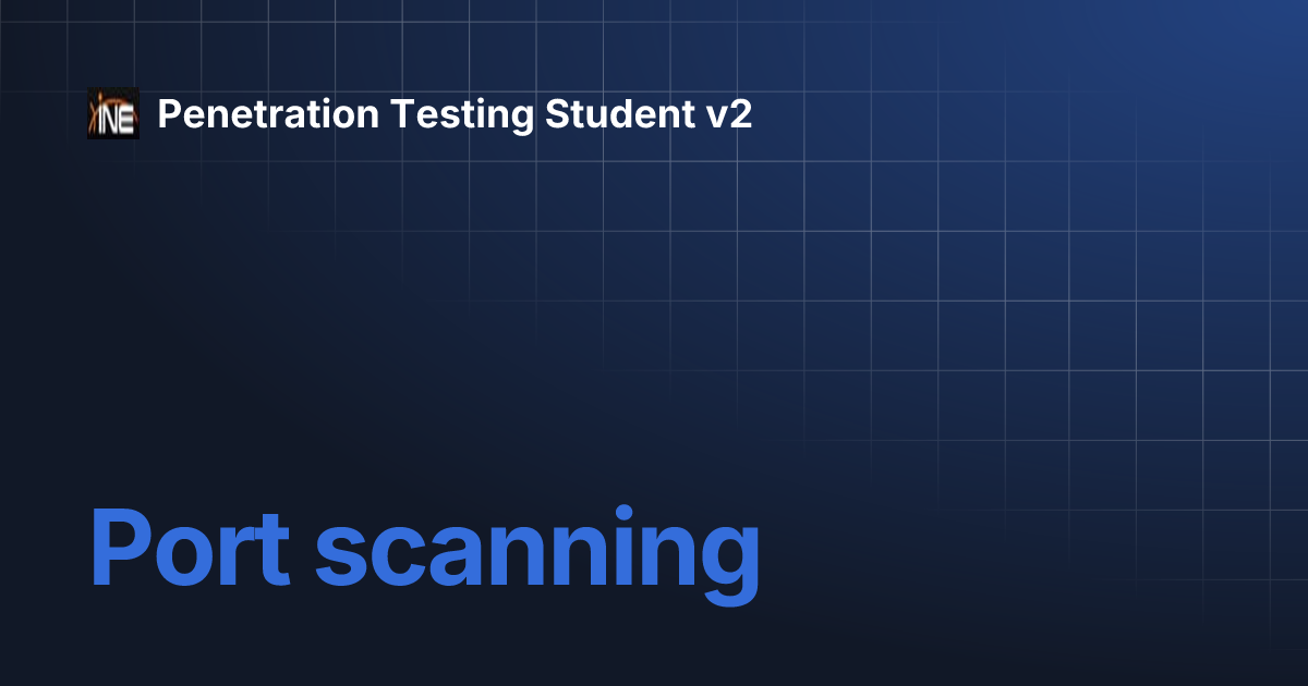 Port scanning Testing Student v2